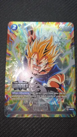 Vegeta Holo Winner Card Dragon Ball Fusion World Tournament FB05-039 UC* NM - Image 2