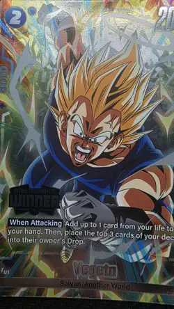 Vegeta Holo Winner Card Dragon Ball Fusion World Tournament FB05-039 UC* NM - Image 4