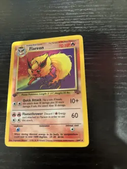 1st Edition Flareon 3/64 - Holo Rare Pokemon Card - Jungle Set - Vintage 1999 - Image 3