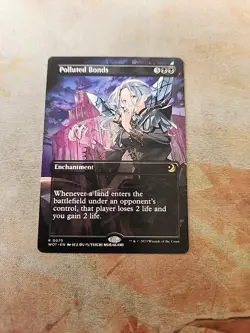 Polluted Bonds Anime Borderless Wilds Of Eldraine Enchanting Tales MTG NM - Image 1