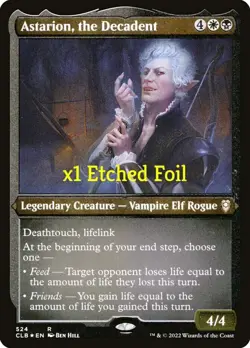 MTG Etched Foil CMR: Battle for Baldur's Gate CLB Astarion, the Decadent MINT - Image 1