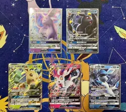 Pokemon S-Chinese "Party of Battle" Leafeon Glaceon Sylveon Espeon Umbreon Cards - Image 1