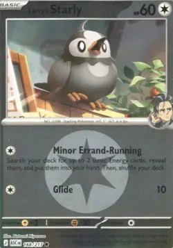 Pokemon Larry's Starly 168/217 Reverse Holo Mega Evolutions- Ascended Heroes - Image 1