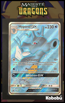 Carte Pokemon Hyporoi GX 66/70 SL7.5 Majeste Des Dragons Soleil & Lune - Image 1