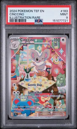🔥 2024 Pokemon Temporal Forces Cinccino #183/162 PSA 9 - Image 1