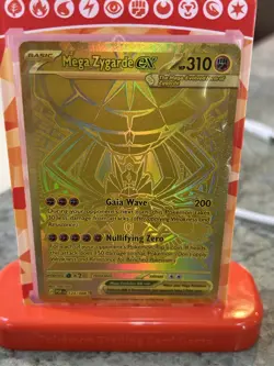 Pokemon Mega Zygarde EX 124/088 Gold Full Art Foil English STRAIGHT FROM PACK! - Image 1