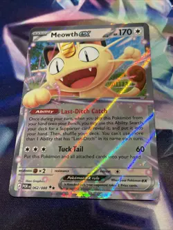 Pokemon TCG Meowth ex 062/088 Double Rare Perfect Order NM/M - Image 2
