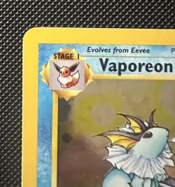 Vaporeon 12/64 Jungle Holo Rare WOTC 1999 Vintage Pokemon Card - NM - Image 3