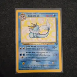 Pokemon TCG Jungle Vaporeon 12/64 Holo Rare Stage 1 Bubble Jet English 1999 Card - Image 1