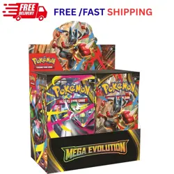 Pokemon TCG Mega Evolution Booster Display Box-36 Sealed Trading Card Game Set - Image 1