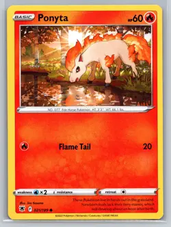 Ponyta 021/189 Astral Radiance Pokemon TCG Fire Horse Basic Collectible Card - Image 1