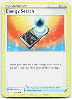 Pokemon Energy Search Common Crown Zenith 128/159 LP - Image 1