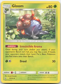 Gloom 7/214 SM - Unbroken Bonds Pokemon Card NM - Image 1