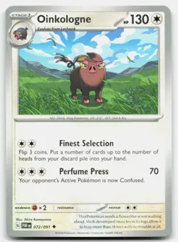 Pokemon Oinkologne Uncommon SV: Paldean Fates 072/091 LP - Image 1