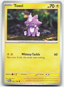 Pokemon Toxel Common SV04: Paradox Rift 069/182 LP - Image 1