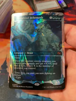 MTG Tarkir Dragonstorm Craterhoof Behemoth Halo Foil - Image 1