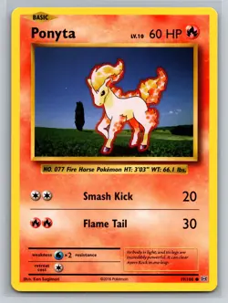 Ponyta 19/108 XY Evolutions Fire-Type Basic Fire Horse Smash Kick Pokemon TCG - Image 1