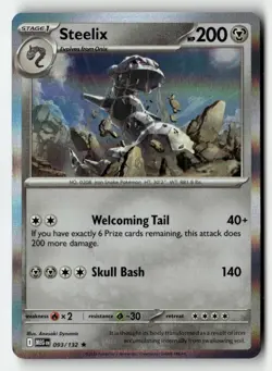 Steelix 093/132 Rare Mega Evolution Pokemon Holo Near Mint - Image 1