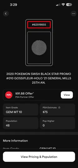 2020 POKEMON BLACK STAR PROMO #010 GOSSIFLEUR-HOLO '21 GENERAL MILLS 25TH PSA 10 - Image 3