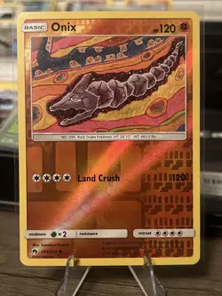Pokemon TCG Brock's Onix 109/214 Reverse Holo Fighting Rare HP120 Lightly Played - Image 1