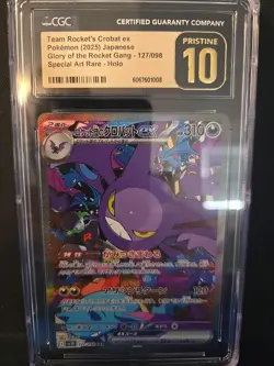 Pokemon TCG Crobat SAR Glory Of The Rocket Gang CGC Pristine 10 - Image 1