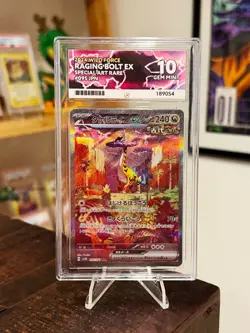 Raging Bolt EX SAR 095/071 2024 Wild Force Pokemon TCG Ace / PSA 10 - Image 1