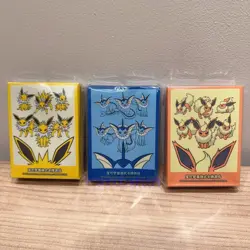 Pokemon Chinese Vaporeon Flareon Jolteon 3 Sleeve Sets (64 Pieces Each) Sealed - Image 1