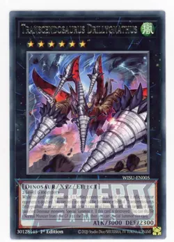 Yugioh Transcendosaurus Drillygnathus WISU-EN005 Rare 1st Edition Near Mint - Image 1