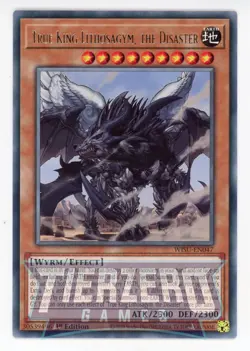 Yugioh True King Lithosagym, the Disaster WISU-EN047 Rare 1st Edition Near Mint - Image 1