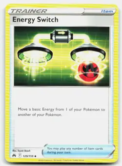 Pokemon Energy Switch Uncommon Crown Zenith 129/159 LP - Image 1