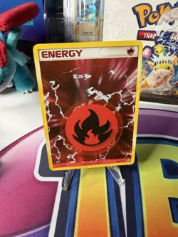 Pokemon Card - Fire Energy Holon Phantoms 106/110 Holo Rare Reverse Holo MP - Image 1