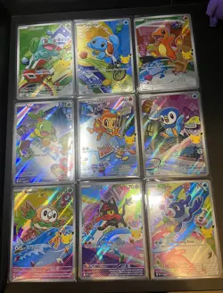 Pokemon First Partner Illustration 30th Collection Complete Promo Set 9 Cards NM - Image 1
