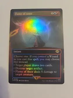 MTG LTR 0406 - “Flame of Anor” - Borderless Art - FOIL - Image 1