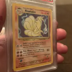 Pokemon TCG Ninetales Holo Rare Unlimited 12/102 Base Set PSA 7 - Image 3