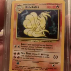 Pokemon TCG Ninetales Holo Rare Unlimited 12/102 Base Set PSA 7 - Image 5