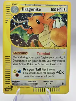 Dragonite 009/165 Expedition Base Set Holo Rare Pokemon TCG 2002 - Image 1