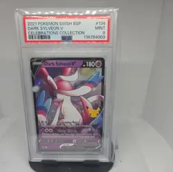 2021 Pokemon SWSH Black Star Promos Dark Sylveon V #SWSH134 PSA 9 - Image 1