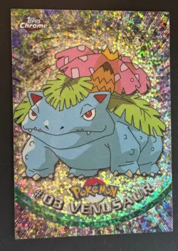 Venusaur #3 Pokemon Holo Rare 2000 Topps Chrome Sparkle - Image 2