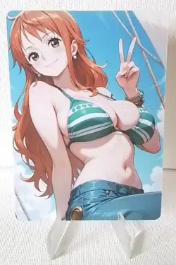 One Piece Nami Anime Doujin Waifu Double Sided Card AGC CCG - Image 1