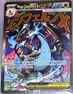 Hologram Black Star Promo Mega Charizard X EX 023 Pokemon Beautiful Art NM/M TCG - Image 1