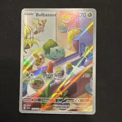 Pokemon TCG Bulbasaur Stellar Crown Illustration Holo Card 143/142 - Image 1