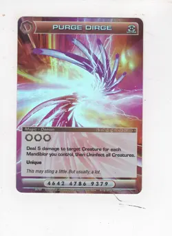 Chaotic Mugic card ULTRA RARE Purge Dirge low - Image 1