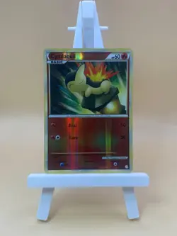 Pokemon Card Cyndaquil 61/123 HeartGold and SoulSilver LP Reverse Holo - Image 1