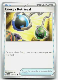 Pokemon Energy Retrieval Common SV01: Scarlet & Violet Base Set 171/198 LP - Image 1