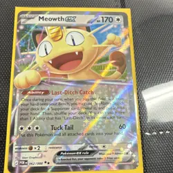 Pokemon Meowth EX 062/088 Holo Card EN 2016 170 HP Last-Ditch Catch Tuck Tail - Image 1