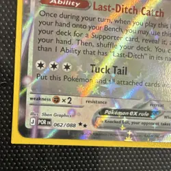 Pokemon Meowth EX 062/088 Holo Card EN 2016 170 HP Last-Ditch Catch Tuck Tail - Image 3