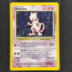 Mewtwo - 10/102 - Holo Rare - Base Set - Pokemon Card - DMG - Image 1