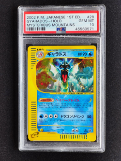 2002 Pokemon Mysterious Mountains Gyarados 028/088 1st Edition Psa 10 - Image 1