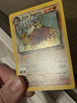 Pokemon Dark Dugtrio TCG 6/82 Rare Holo Team Rocket Vintage - NM SWIRL - Image 5