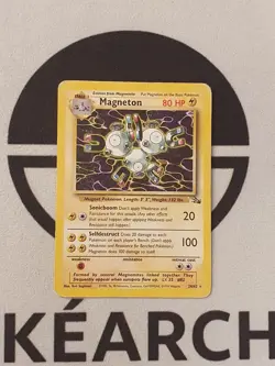 Pokemon Karte Magneton 26/62 Fossil Set Pokemon Original TCG 1999 Vintage - Image 1
